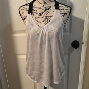Women's White Racerback Tank Top